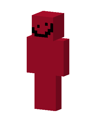 Red Smiley skin, 3D preview