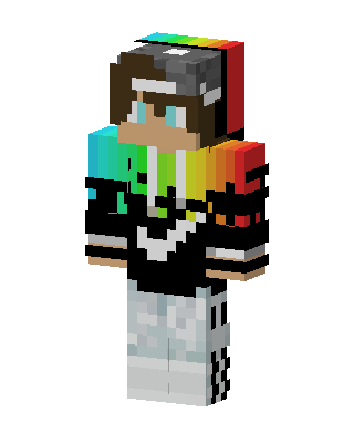 Rainbow Hoodie Boy Minecraft skin