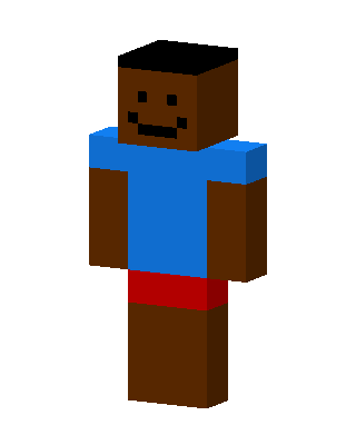 Smiling Blue Tee skin, 3D preview