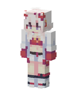 Nakiri Ayame skin, 3D preview