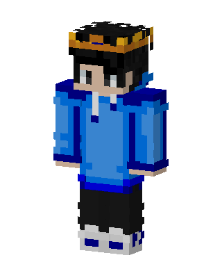 Crowned Blue Hoodie Minecraft skin