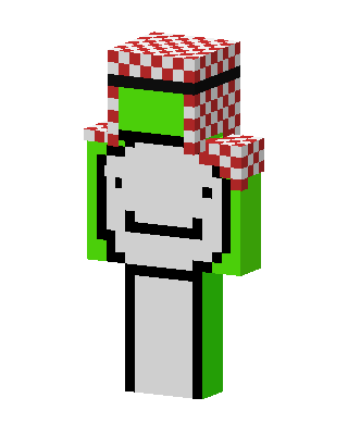 Green Clown Boy skin, 3D preview