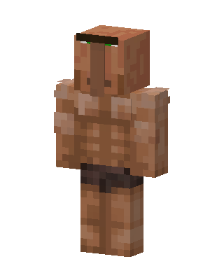 Buff Villager skin, 3D preview