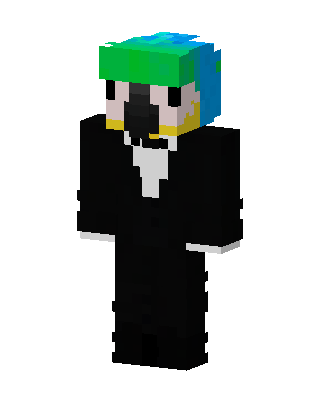 Macaw In Tux skin, 3D preview