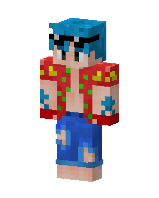 Blue Player Boy skin, 3D preview