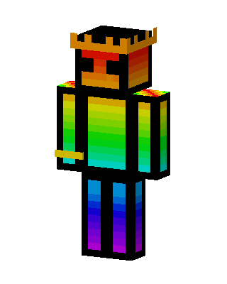 Rainbow King skin, 3D preview