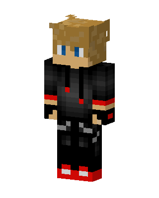 Red Hoodie Boy skin, 3D preview