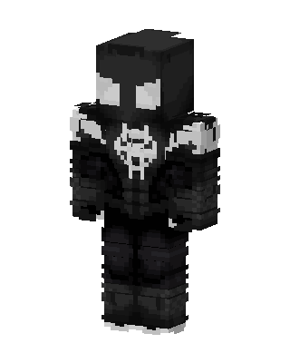 Black Suit Spider-Man skin, 3D preview