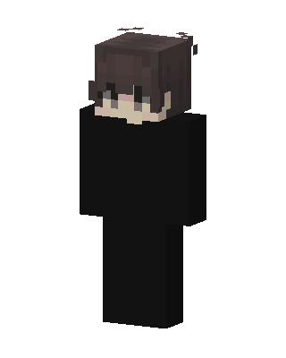 Dark Hoodie Boy skin, 3D preview