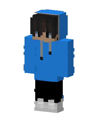 Blue Hoodie Boy Minecraft skin