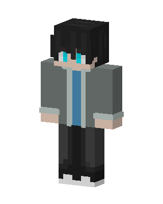 Cyan Eyed Hoodie Minecraft skin