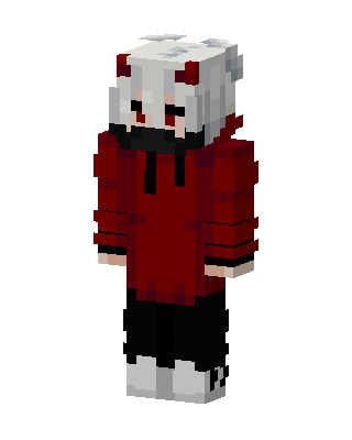 Crimson Oni Hoodie skin, 3D preview