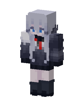 Gray Anime Girl skin, 3D preview
