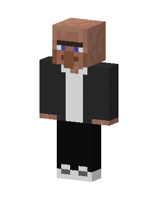 Suited Villager skin, 3D preview
