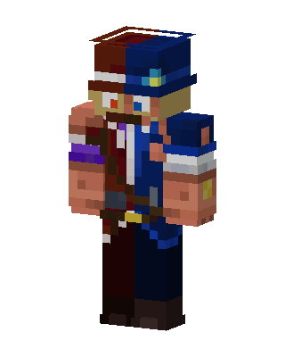 Two-Faced Gunslinger skin, 3D preview