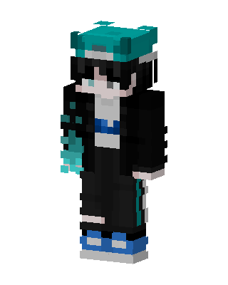 Black Anime Girl skin, 3D preview