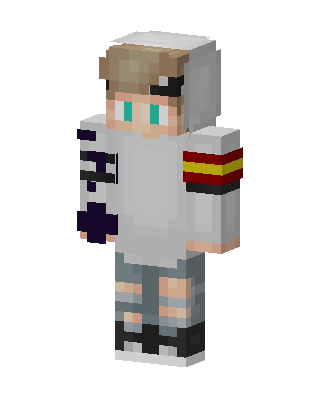 Ripped Hoodie Boy skin, 3D preview