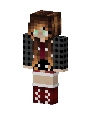 Plaid Jacket Girl skin, 3D preview
