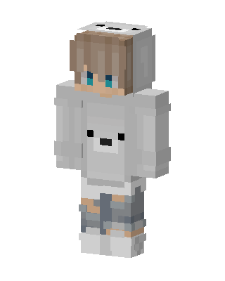Polar Bear Hoodie skin, 3D preview