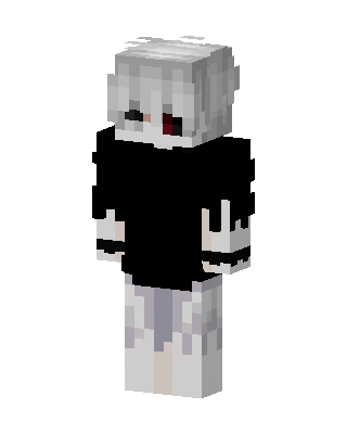 White Anime Girl skin, 3D preview