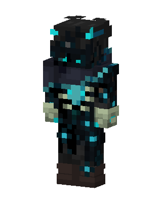 Sculk Warden skin, 3D preview