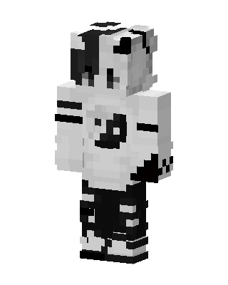 Panda Hoodie Boy skin, 3D preview