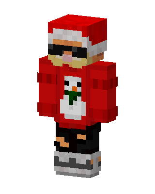 Red Holiday Boy skin, 3D preview