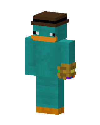Teal Animal Boy skin, 3D preview
