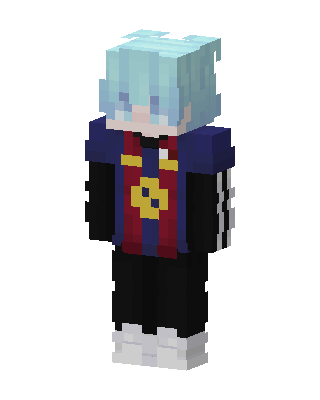 Blue Haired Jersey skin, 3D preview