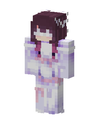 Lavender Kimono Girl skin, 3D preview