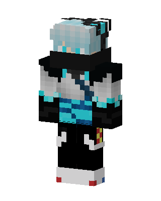 Cyan Techwear Minecraft skin