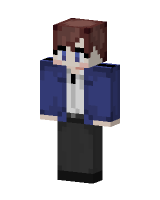Blue Student Boy skin, 3D preview