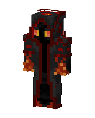 Black Glowing Villain Boy Minecraft demon skin