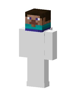 Blank Steve skin, 3D preview