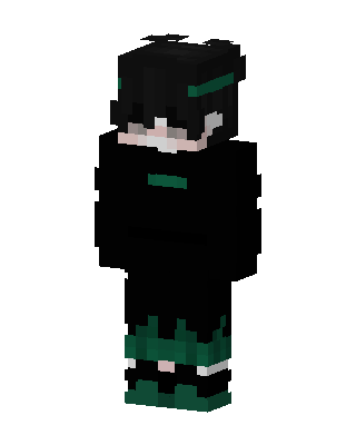 Green Hoodie Boy skin, 3D preview