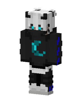 Black Panda skin, 3D preview