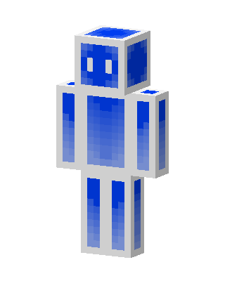 Blue Gradient Bot skin, 3D preview