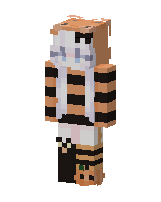 Pumpkin Stripes skin, 3D preview