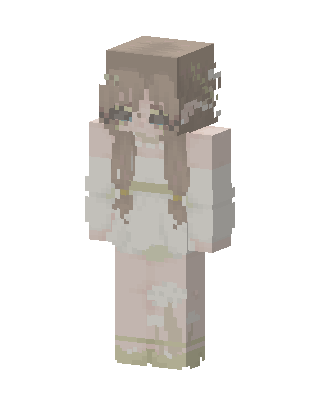 White Dress Girl Minecraft pastel skin