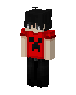 Creeper Tee Boy skin, 3D preview