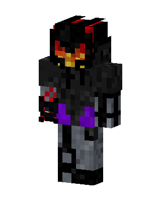 Black Masked Villain Boy skin, 3D preview