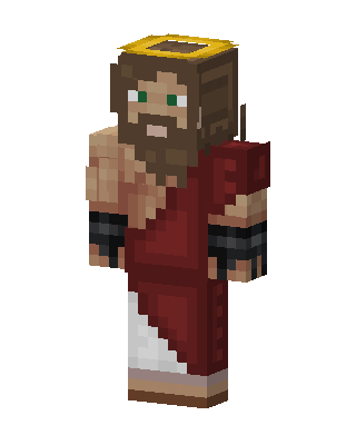 Red Crowned Angel Boy skin, 3D preview