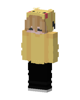 Gold Hoodie Girl skin, 3D preview