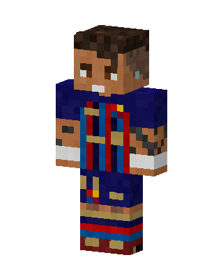 Blaugrana Footballer skin, 3D preview