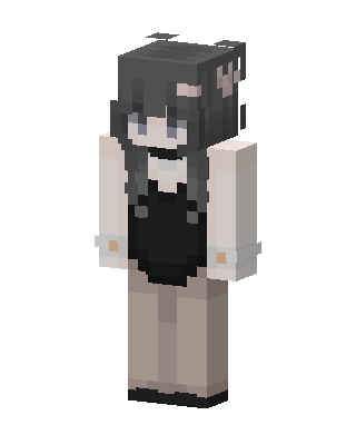 Gray Dress Girl skin, 3D preview
