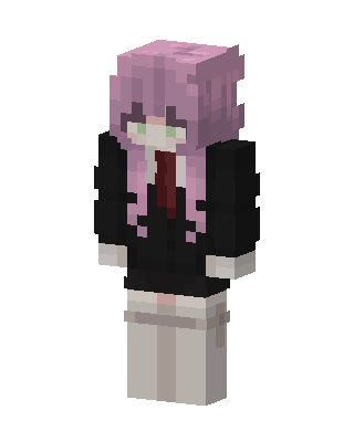 Black Anime Girl skin, 3D preview