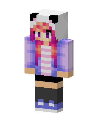 Panda Hoodie Girl Minecraft skin