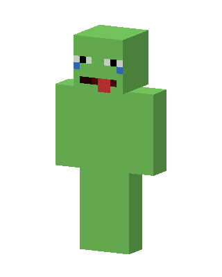 Crying Green Guy skin, 3D preview