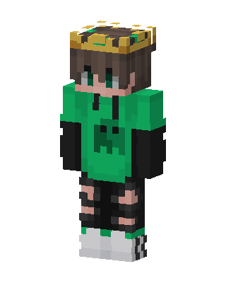 Green Crowned Player Boy skin, 3D preview