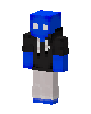 Blue Hoodie Guy skin, 3D preview